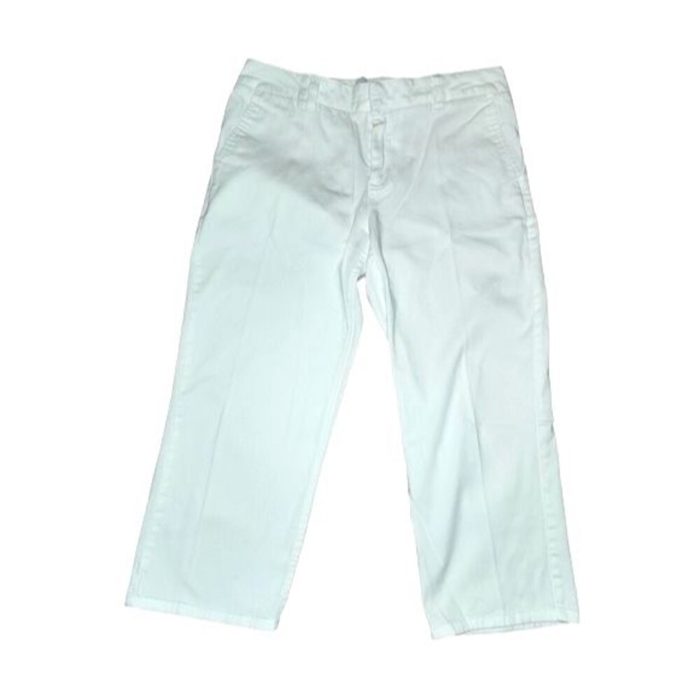 Izod Jeans White Stretch Cotton Cropped Pants Size 6